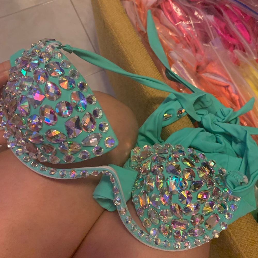 green bedazzle swim